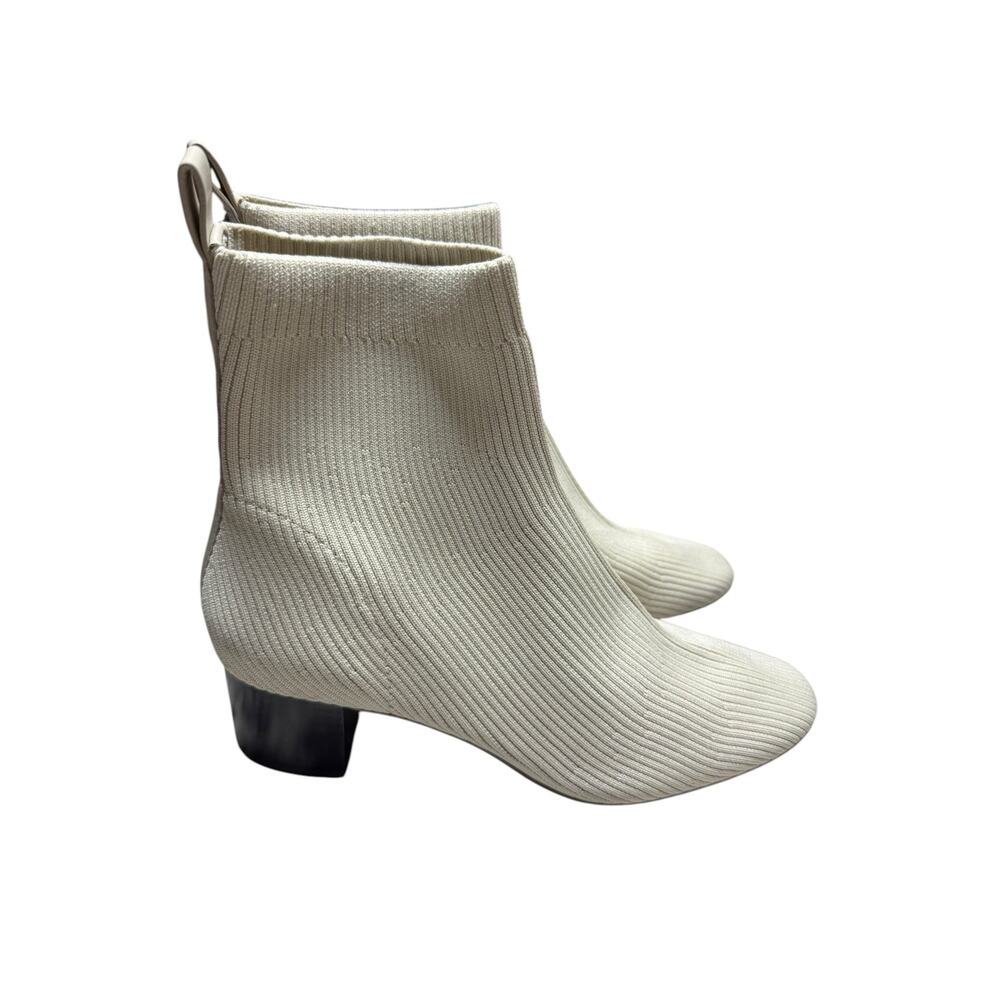 Everlane Bootie Women 10 Ivory Sock Bootie The Glove Rib Knit Ankle ReKnit